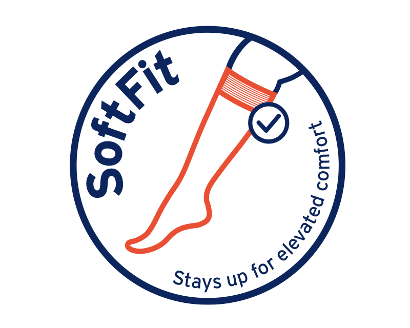 JOBST Sensitive logo, featuring a leg in compression stockings and the text 'Gentle to the skin'. JOBST Sensitive logo, featuring a leg in compression stockings and the text 'Gentle to the skin'.